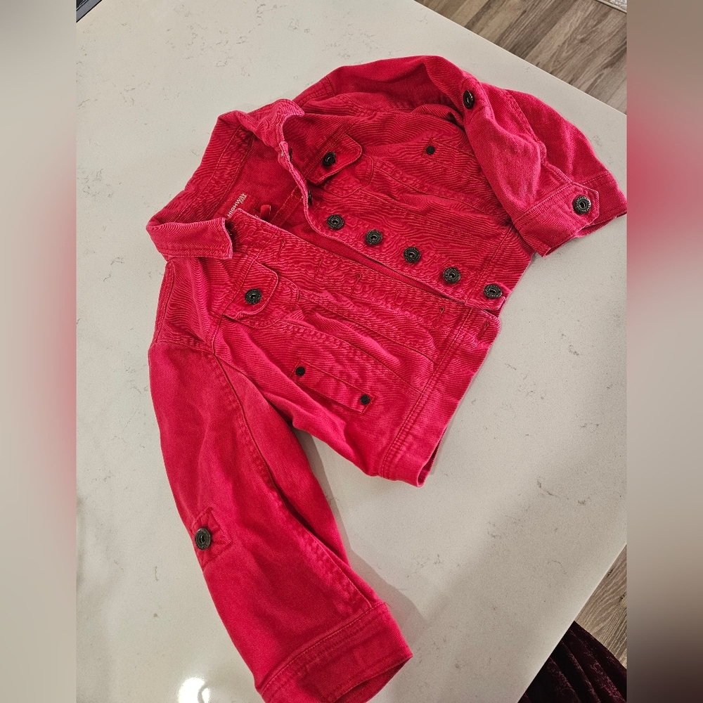 Hot Pink Petite Denim Jacket